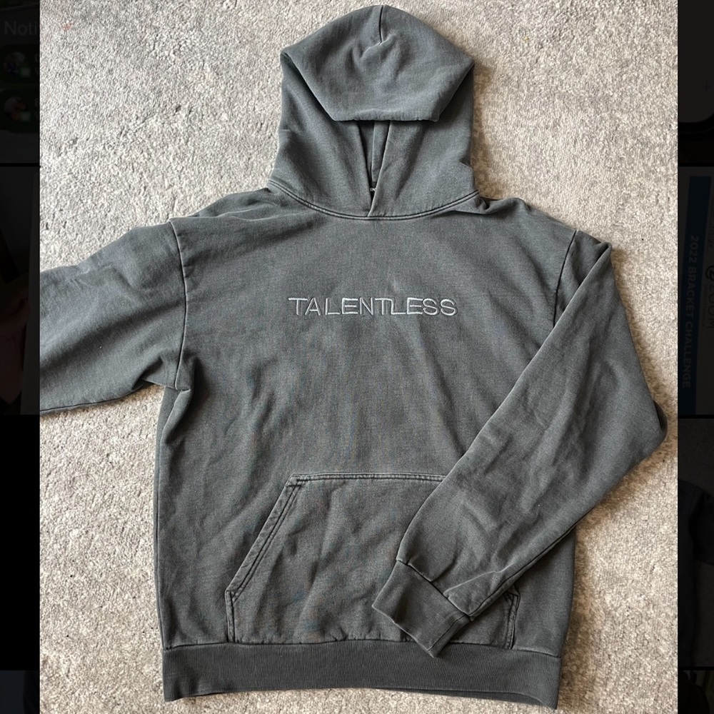 talentless steel gray hoodie never worn